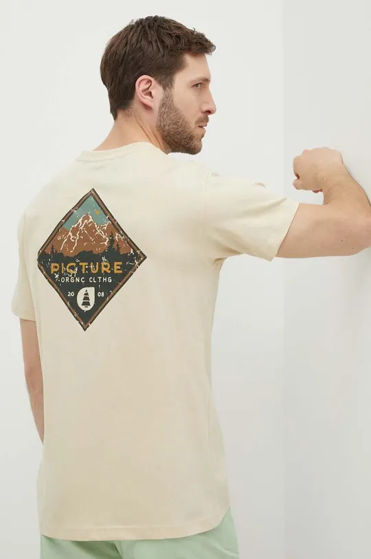 beige Picture t-shirt in cotone Usil Uomo