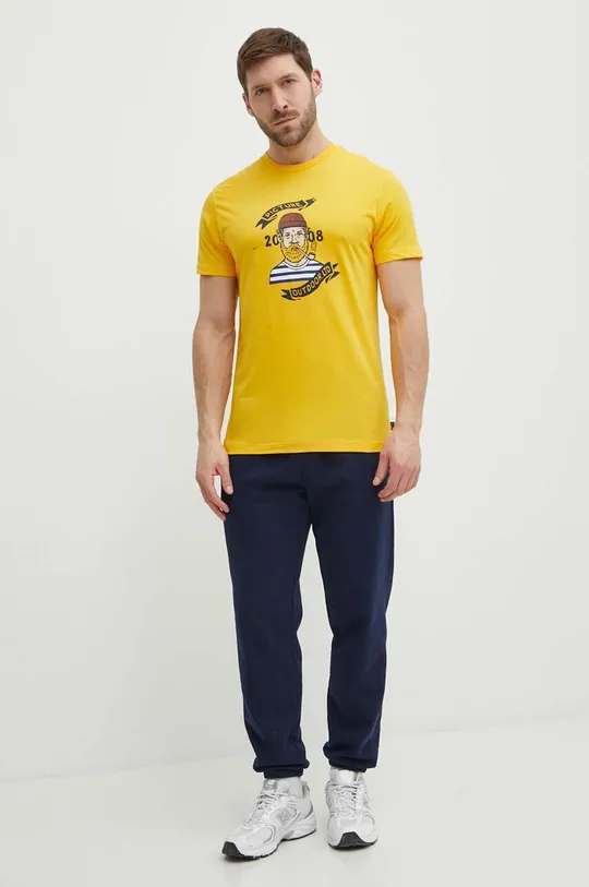 Picture t-shirt bawełniany Chuchie żółty