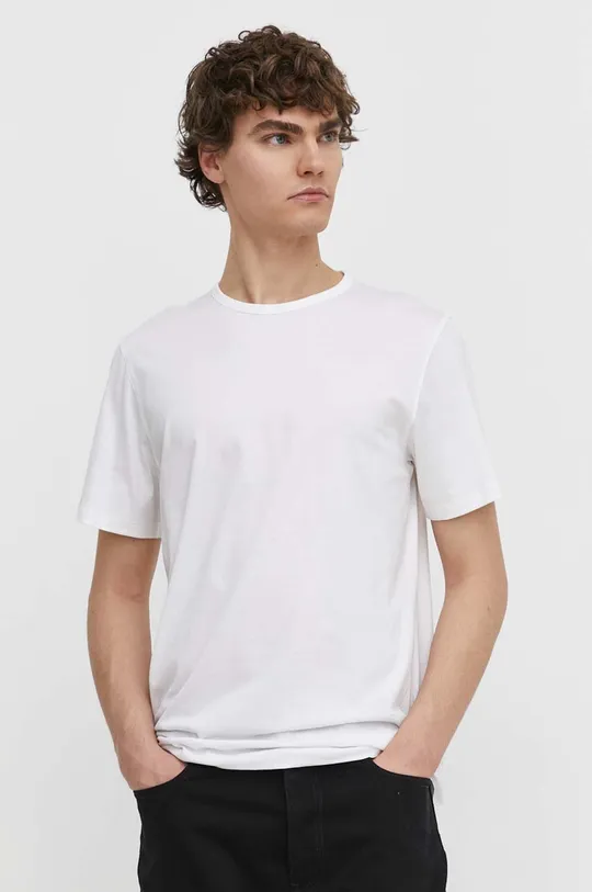 bela Bombažna kratka majica Theory