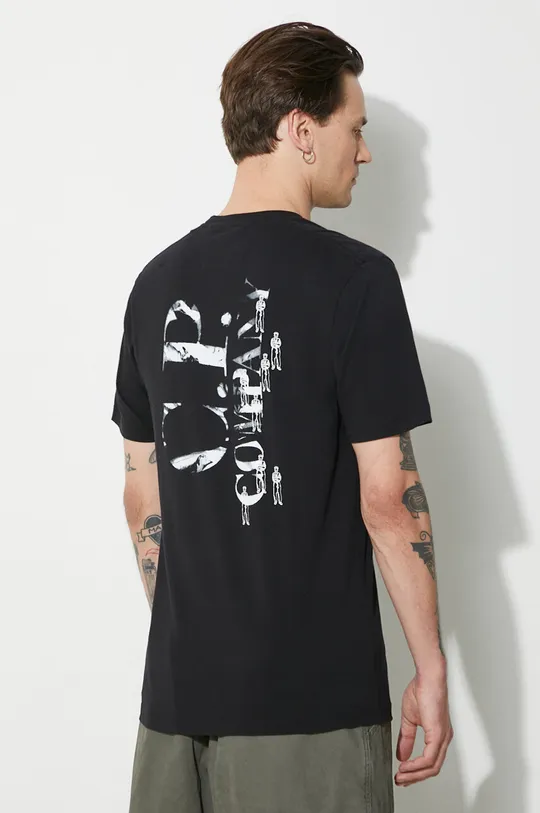 μαύρο Βαμβακερό μπλουζάκι C.P. Company Jersey Relaxed Graphic