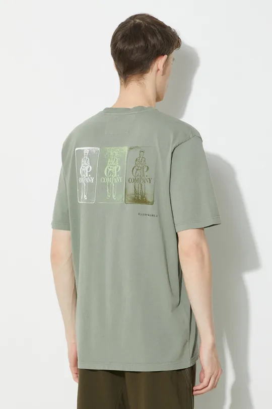 green C.P. Company cotton t-shirt Jersey Artisanal Three Cards Men’s