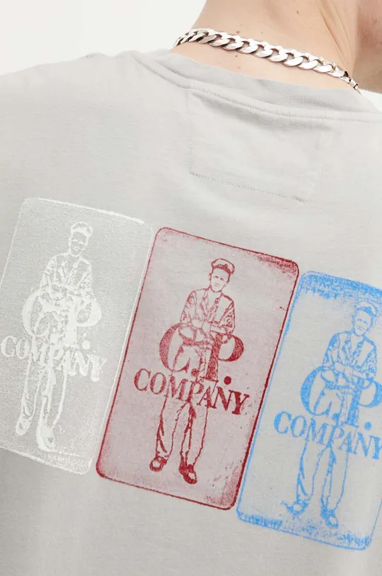 Bavlnené tričko C.P. Company Jersey Artisanal Three Cards Pánsky