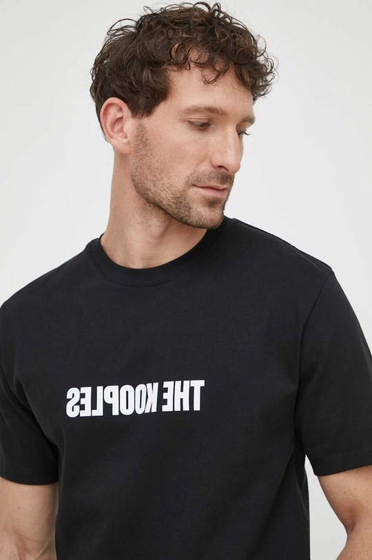 czarny The Kooples t-shirt bawełniany