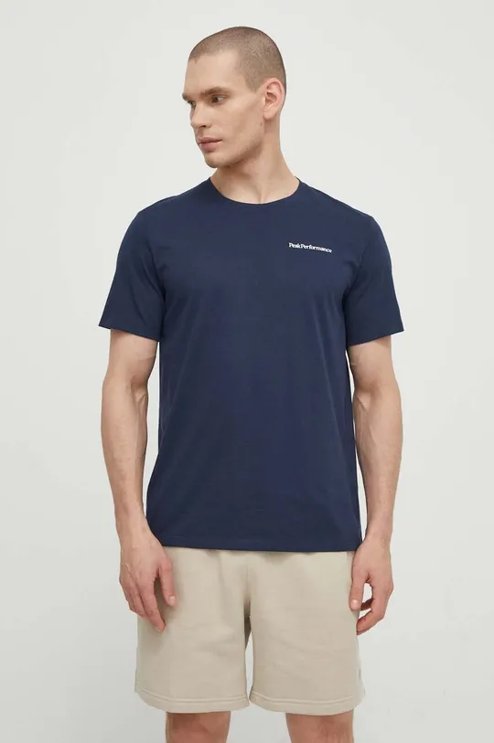 Kratka majica Peak Performance mornarsko modra