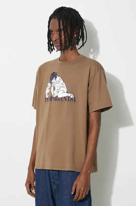 marrone Undercover t-shirt in cotone Tee