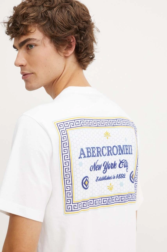 Βαμβακερό μπλουζάκι Abercrombie & Fitch βαμβάκι λευκό KI123.3317.100