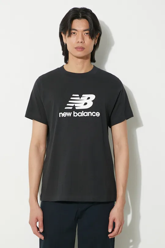 negru New Balance tricou din bumbac Sport Essentials