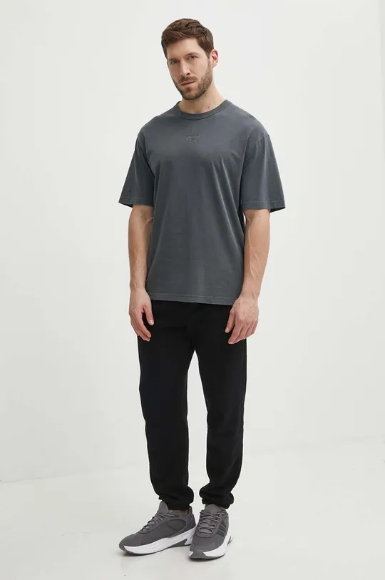 Reebok t-shirt in cotone grigio