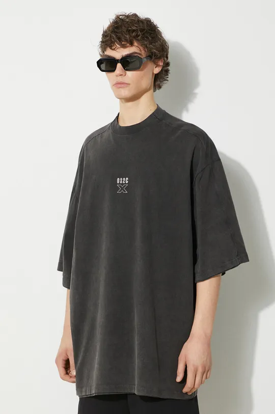 czarny 032C t-shirt bawełniany 'X' Layered T-Shirt