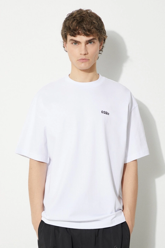 Хлопковая футболка 032C 'Nothing New' American-Cut T-Shirt relaxed белый SS24.C.1003