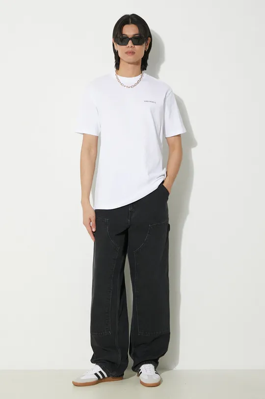 Norse Projects tricou din bumbac Johannes alb