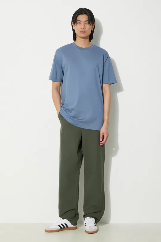 Norse Projects t-shirt in cotone Johannes blu