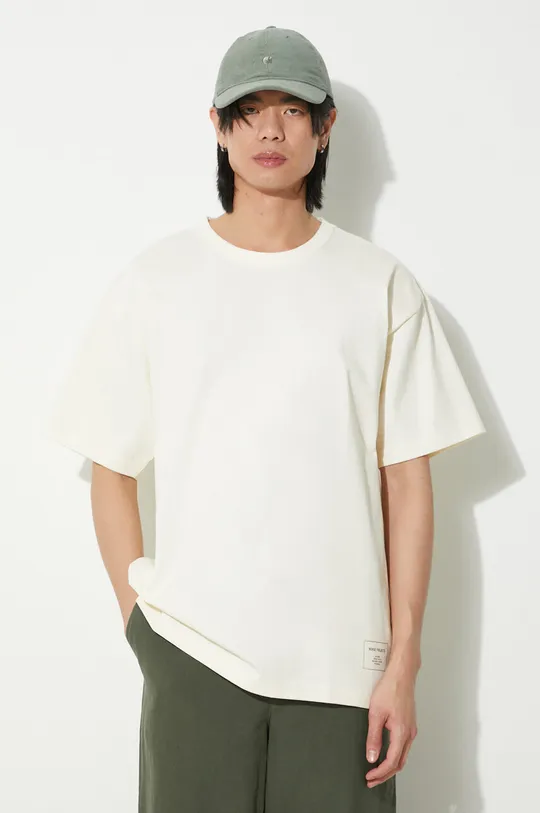 beige Norse Projects t-shirt in cotone Simon Loose Printed Uomo