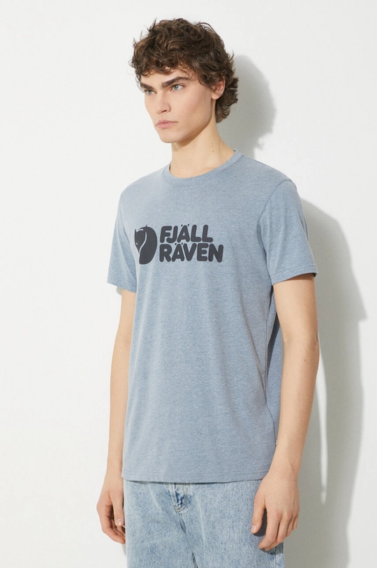 modrá Tričko Fjallraven Fjällräven Logo T-shirt M