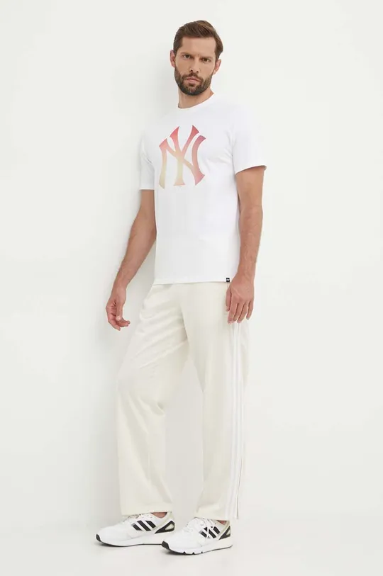 Хлопковая футболка 47 brand MLB New York Yankees белый