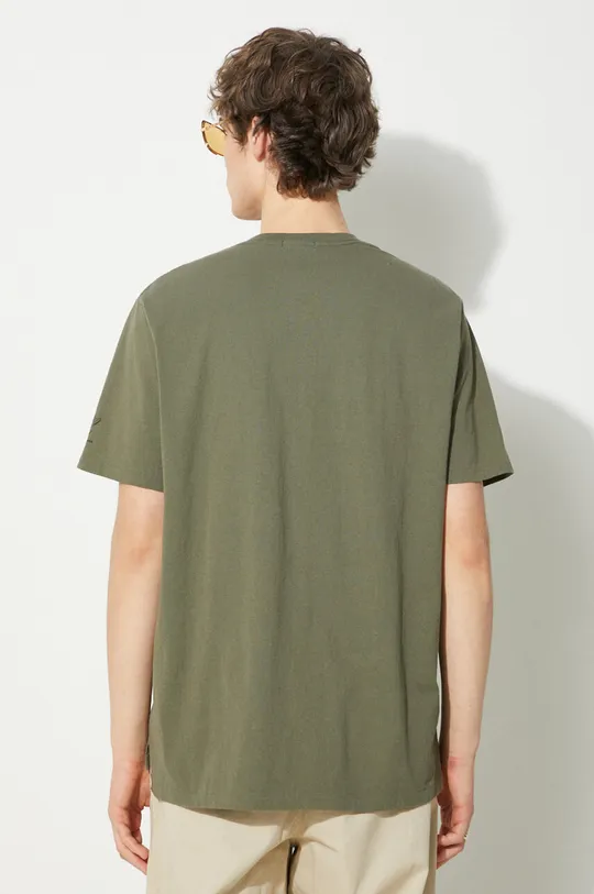 Engineered Garments tricou din bumbac Printed Cross Crew Neck T-shirt verde
