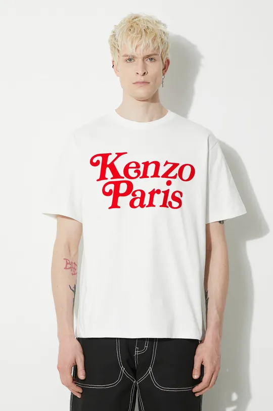 bílá Bavlněné tričko Kenzo by Verdy Pánský
