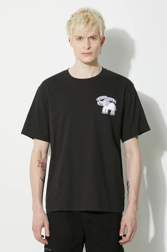 czarny Kenzo t-shirt bawełniany Elephant Flag Classic T-Shirt