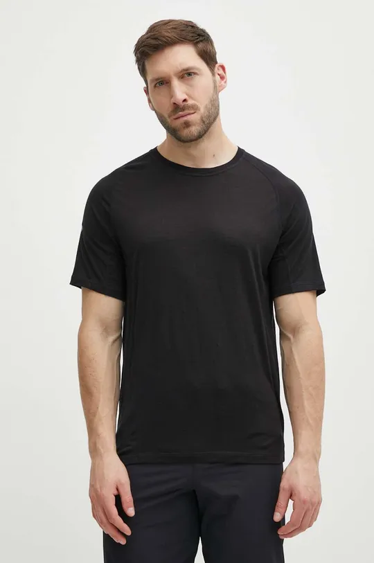 μαύρο Αθλητικό μπλουζάκι Smartwool Active Ultralite Ανδρικά