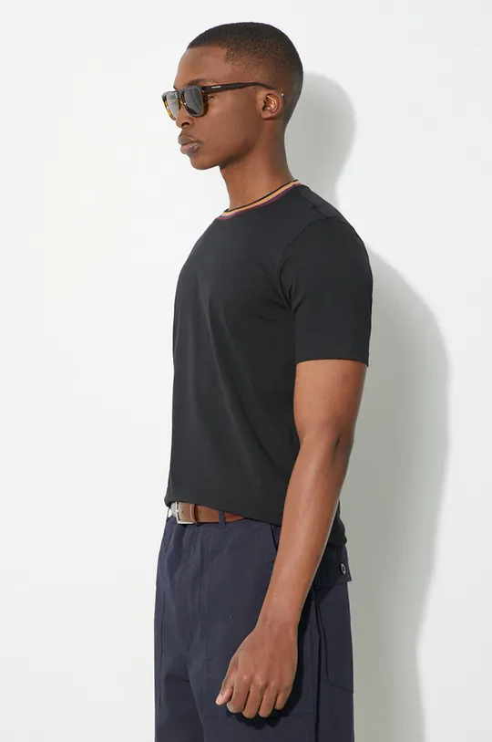 μαύρο Βαμβακερό μπλουζάκι Paul Smith