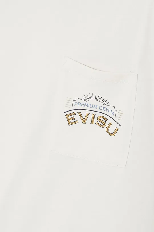 Evisu t-shirt bawełniany Kamon hotfix Tee