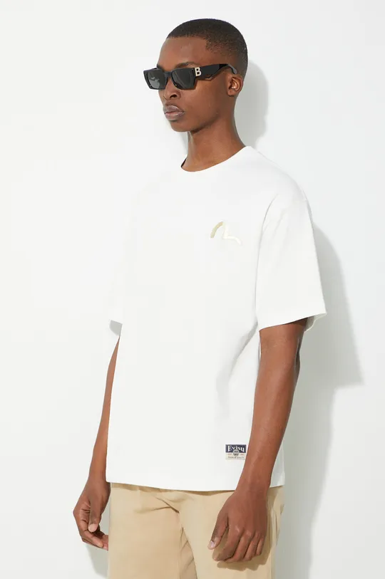Βαμβακερό μπλουζάκι Evisu Seagull & Wave Daicock Ανδρικά