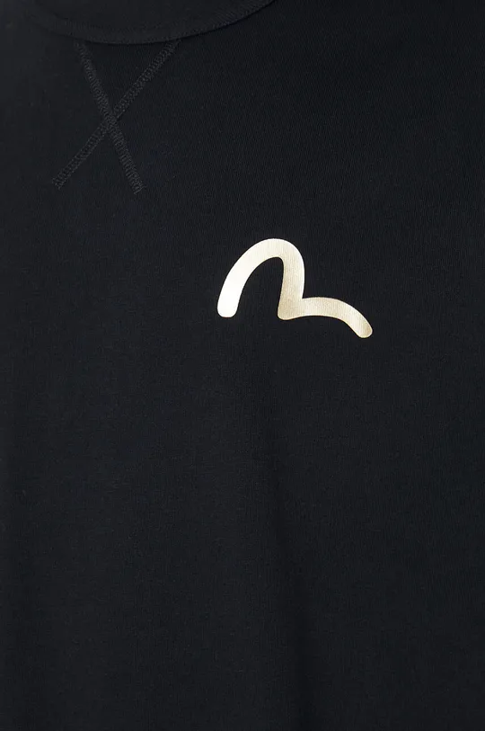 Βαμβακερό μπλουζάκι Evisu Seagull Print + Kamon Appliqué Tee