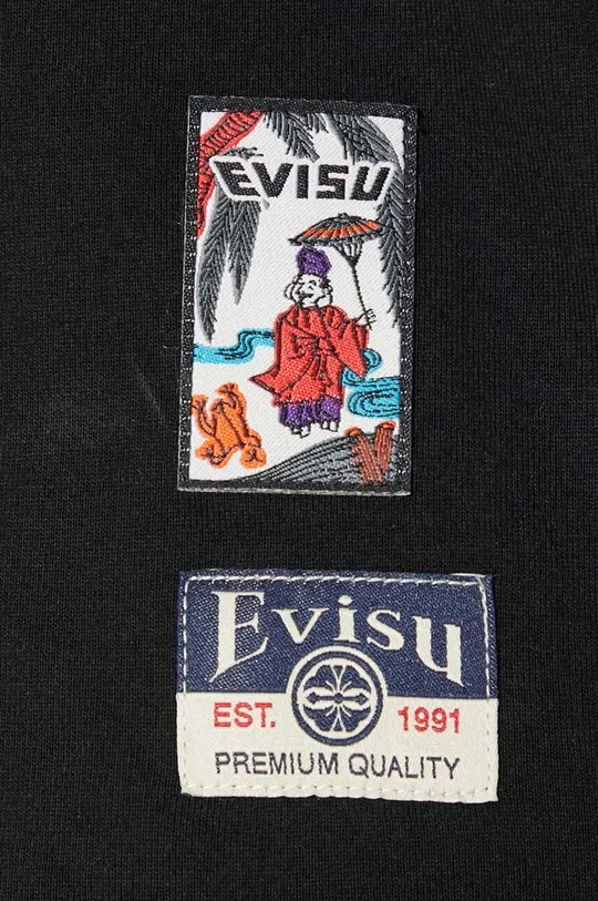 Evisu tricou din bumbac Brush Daicock Printed
