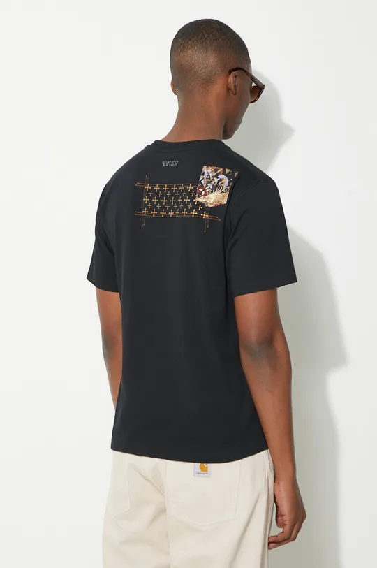 Evisu t-shirt bawełniany Seagull Emb + Brocade Pocket 100 % Bawełna