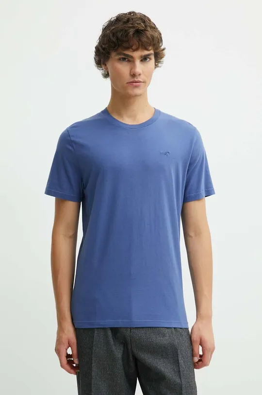 Bavlnené tričko Hollister Co. modrá