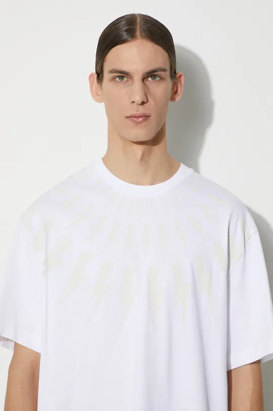 biela Bavlnené tričko Neil Barrett Pánsky