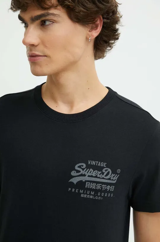 črna Kratka majica Superdry Moški