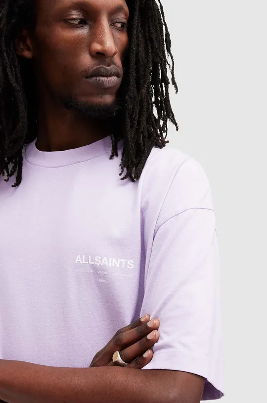 AllSaints t-shirt bawełniany ACCESS SS CREW różowy
