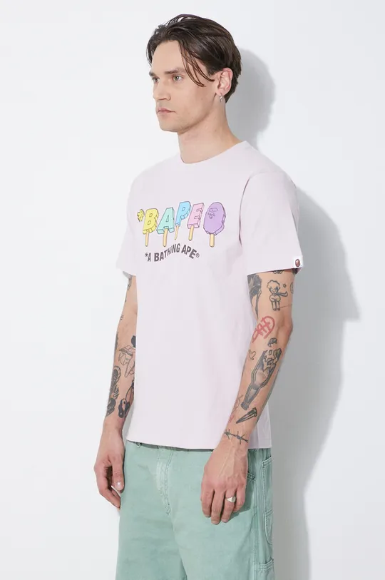 fioletowy A Bathing Ape t-shirt bawełniany Bape Popsicle Tee