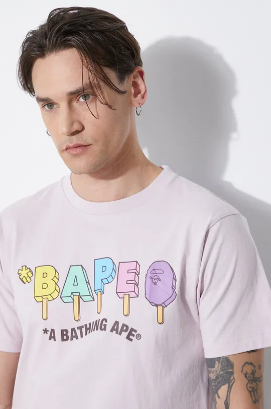 Хлопковая футболка A Bathing Ape Bape Popsicle Tee Мужской