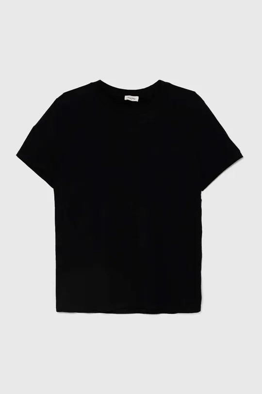 črna Bombažna kratka majica American Vintage Moški