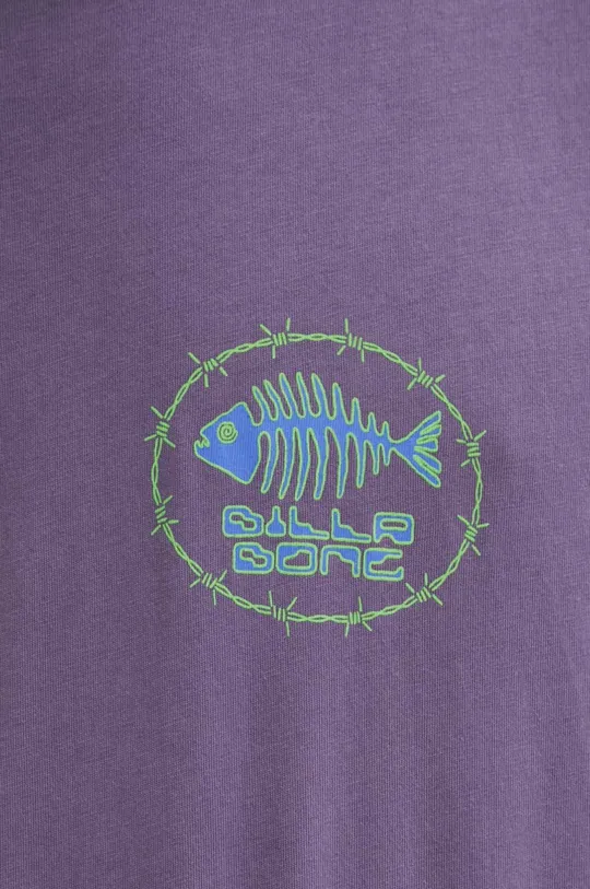 фиолетовой Хлопковая футболка Billabong BONEZ