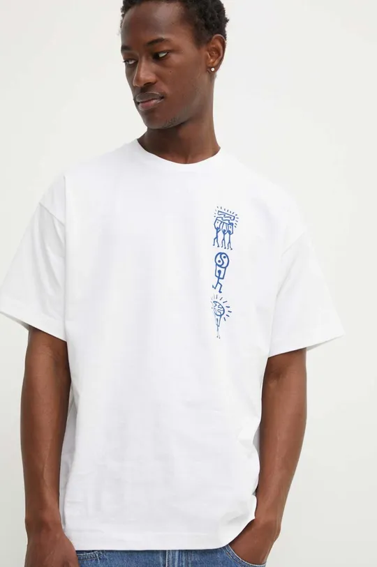 λευκό Βαμβακερό μπλουζάκι Billabong TRIBES