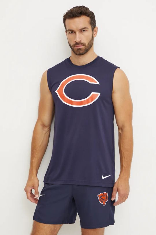 Μπλουζάκι προπόνησης Nike Chicago Bears εκτύπωση σκούρο μπλε 01B3.41L.7Q.RPU