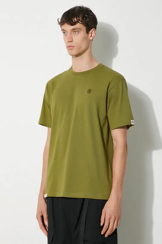 зелёный Хлопковая футболка AAPE Tee Мужской