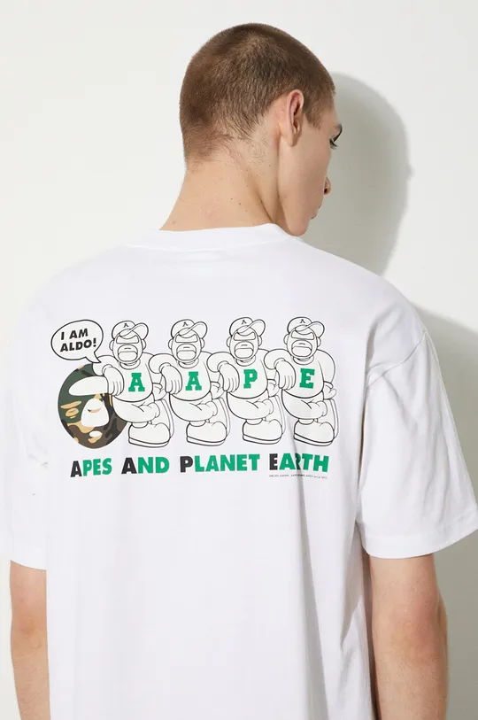 Хлопковая футболка AAPE Basic Tee Мужской