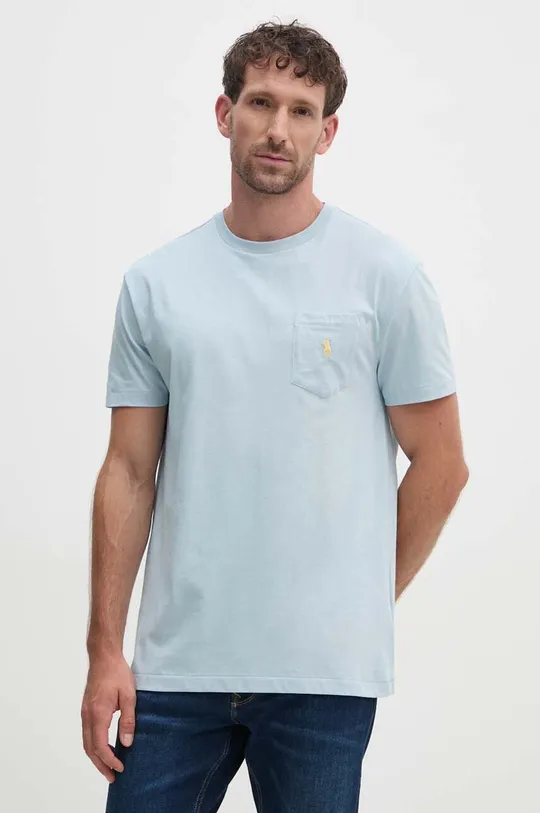 Хлопковая футболка Polo Ralph Lauren голубой 710704248