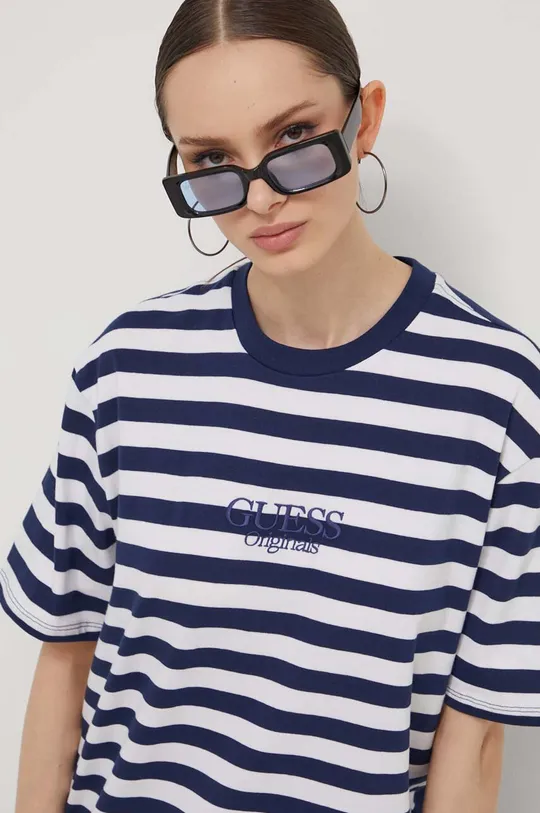 mornarsko plava Pamučna majica Guess Originals
