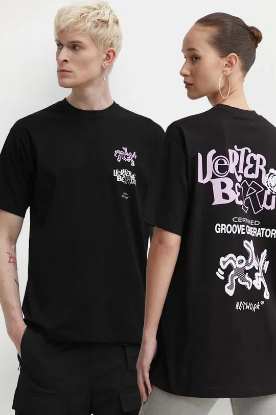 črna Bombažna kratka majica Vertere Berlin Unisex