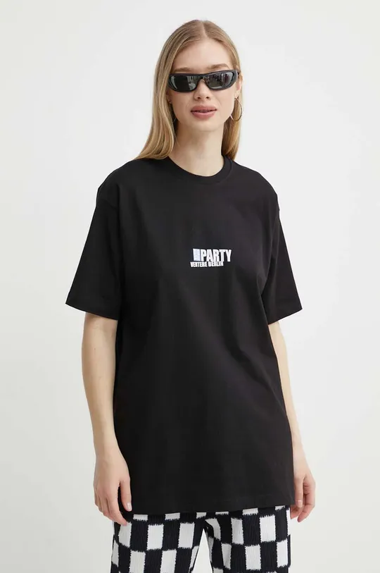 μαύρο Βαμβακερό μπλουζάκι Vertere Berlin 0