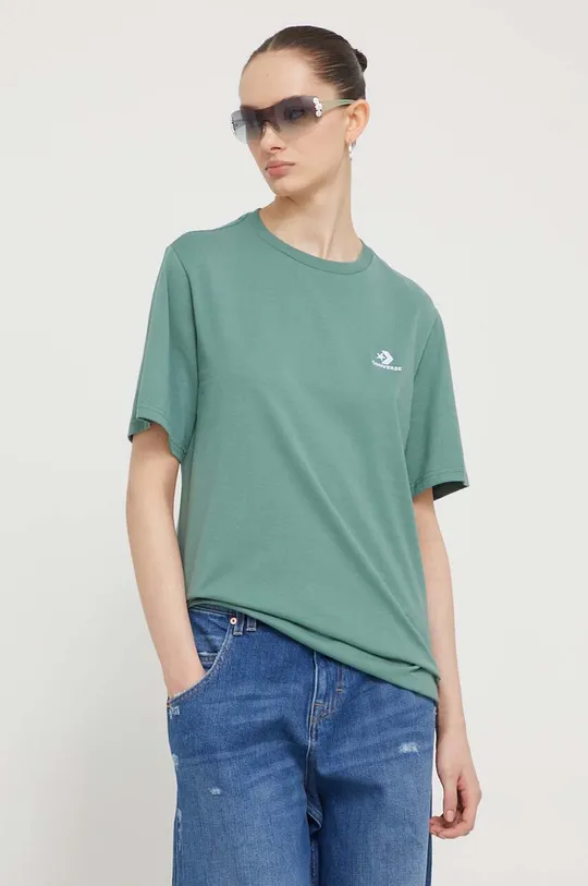 Converse t-shirt bawełniany zielony