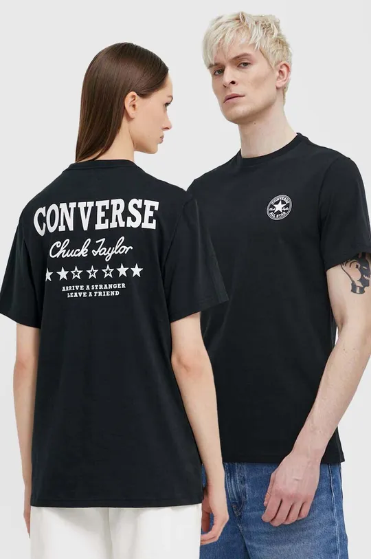 чорний Бавовняна футболка Converse Unisex