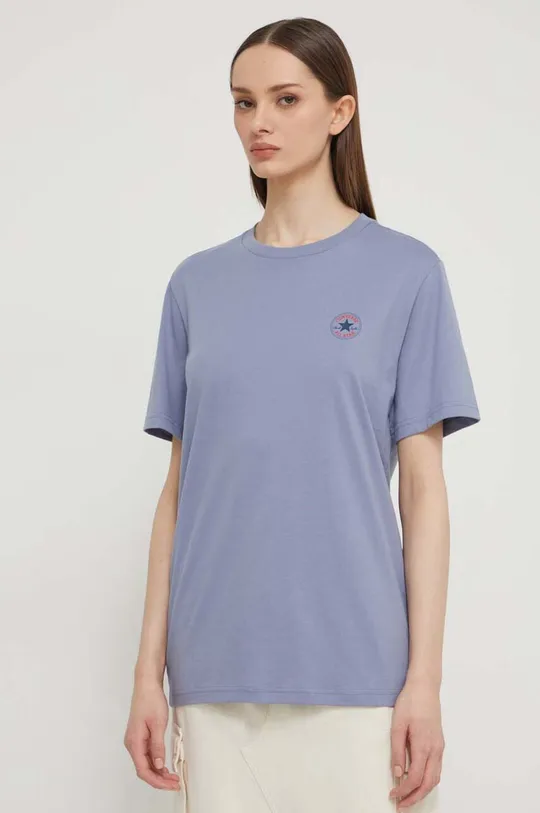Converse t-shirt bawełniany niebieski