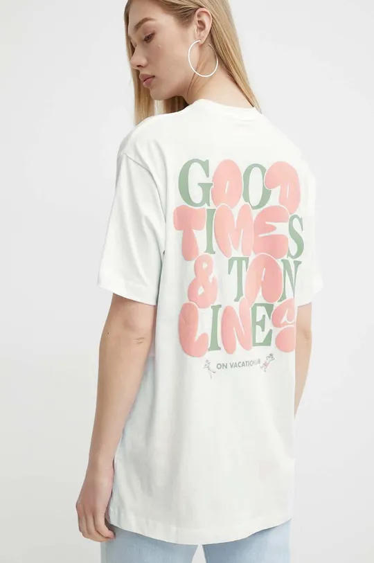 On Vacation t-shirt in cotone Bubbly bianco