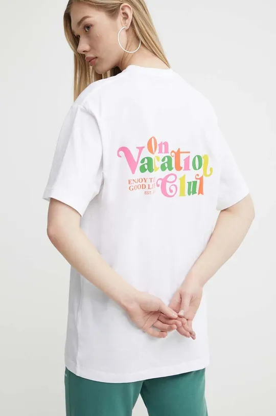 On Vacation t-shirt in cotone Enjoy bianco